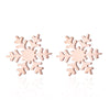 Women's Simple Style Animal Snowflake Stainless Steel No Inlaid Ear Studs Stainless Steel Earrings