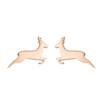 Simple Style Animal Stainless Steel Hollow Out Ear Studs 1 Pair