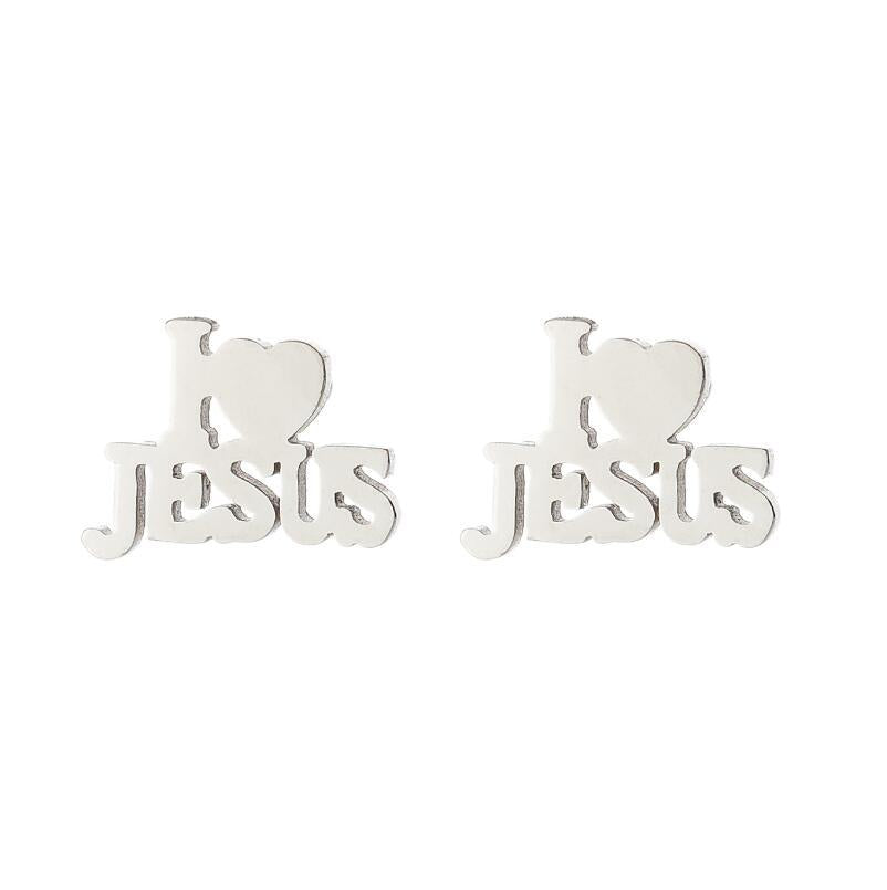 1 Pair Retro Cross Stainless Steel Plating Ear Studs