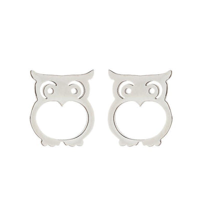 Women's Simple Style Animal Stainless Steel No Inlaid Ear Studs Stainless Steel Earrings