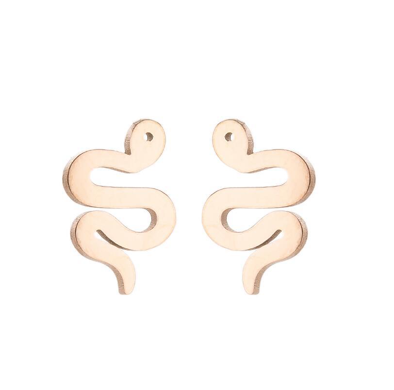 Women's Simple Style Animal Stainless Steel No Inlaid Ear Studs Stainless Steel Earrings