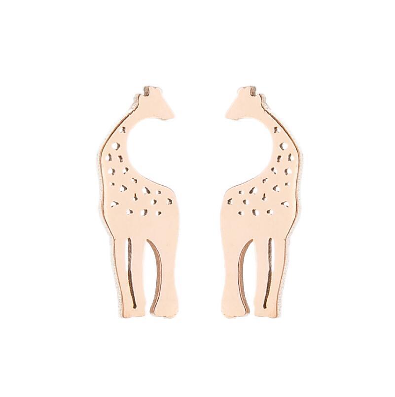 Women's Simple Style Animal Stainless Steel No Inlaid Ear Studs Stainless Steel Earrings