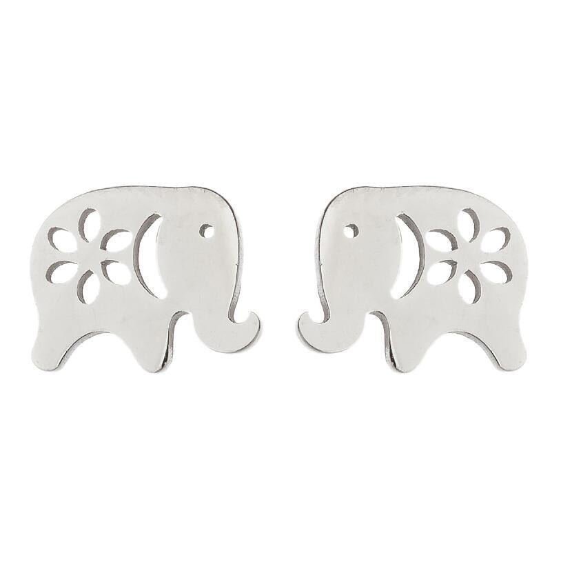 Women's Simple Style Animal Stainless Steel No Inlaid Ear Studs Stainless Steel Earrings