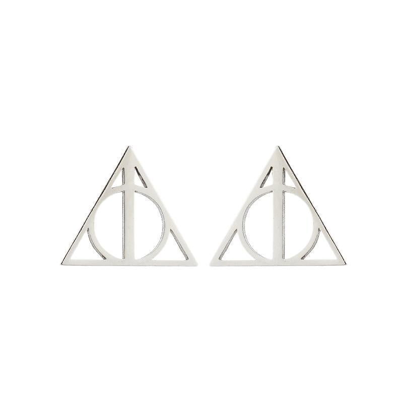 Women's Simple Style Geometric Stainless Steel No Inlaid Ear Studs Stainless Steel Earrings