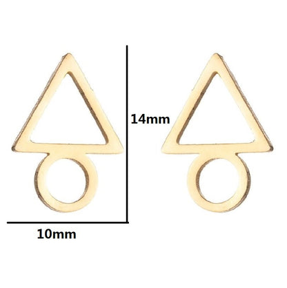 1 Pair Simple Style Sun Stainless Steel Plating Ear Studs