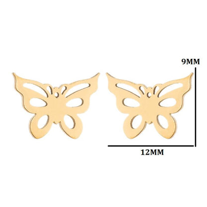 1 Pair Simple Style Solid Color Stainless Steel Plating Gold Plated Ear Studs