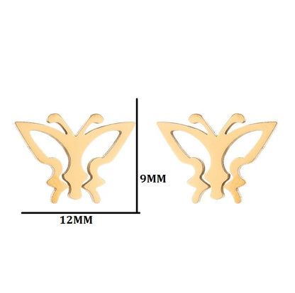 1 Pair Simple Style Solid Color Stainless Steel Plating Gold Plated Ear Studs