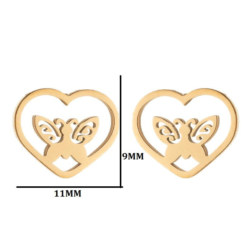 1 Pair Simple Style Solid Color Stainless Steel Plating Gold Plated Ear Studs