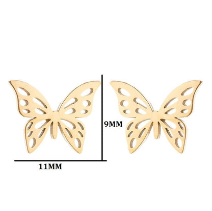 1 Pair Simple Style Solid Color Stainless Steel Plating Gold Plated Ear Studs