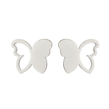 1 Pair Simple Style Solid Color Stainless Steel Plating Gold Plated Ear Studs