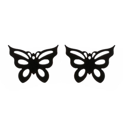 Women's Simple Style Butterfly Stainless Steel No Inlaid Ear Studs Plating Stainless Steel Earrings