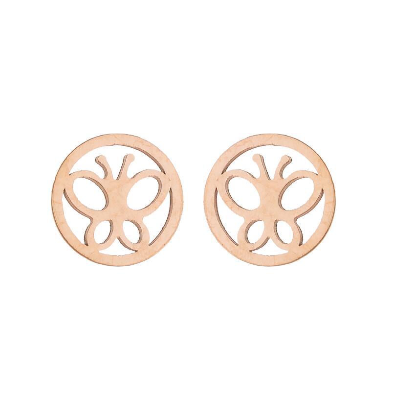 1 Pair Simple Style Solid Color Stainless Steel Plating Gold Plated Ear Studs