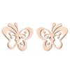 1 Pair Simple Style Solid Color Stainless Steel Plating Gold Plated Ear Studs