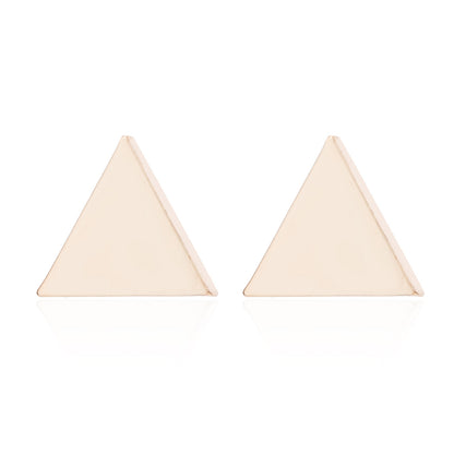 1 Pair Fashion Geometric Titanium Steel Plating Ear Studs