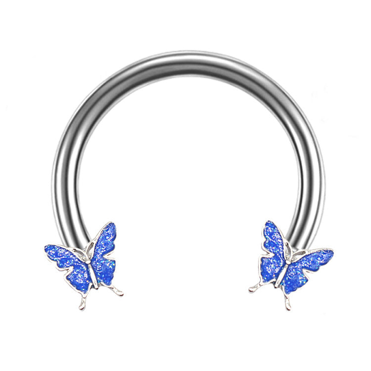 1 Piece Streetwear Butterfly Plating Stainless Steel Titanium Steel White Gold Plated Gold Plated Silver Plated Nose Ring Nose Studs