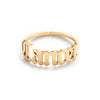 1 Piece Retro Letter Stainless Steel Plating Open Ring