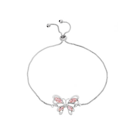 Elegant Butterfly Copper Butterfly Artificial Crystal Bracelets