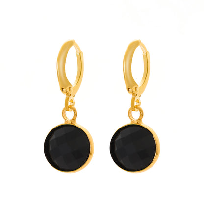 Women's Fashion Round Alloy Crystal Earrings Inlay Drop Earrings