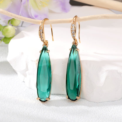 Women's Vintage Style Geometric Alloy Earrings Inlaid Crystal Inlaid Zircon Crystal Zircon Earrings