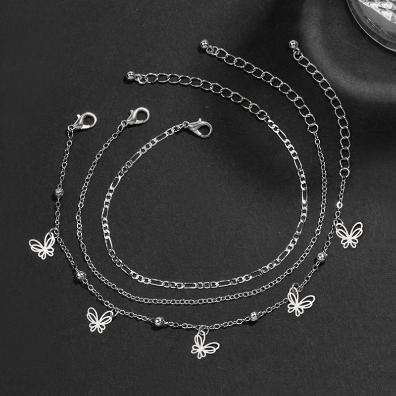 Simple Style Butterfly Alloy Women's Anklet