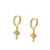 Women's Fashion Geometric Copper Earrings Gold Plated Inlaid Zircon Zircon Copper Earrings