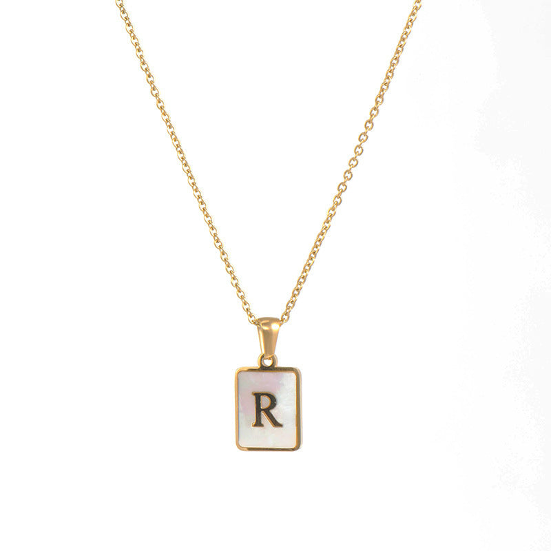 Unisex Fashion Letter Stainless Steel Other Necklace Letters Plating Metal Artificial Pearls Stainless Steel Necklaces