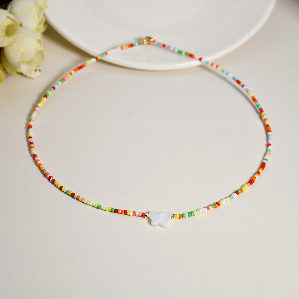 Simple Style Heart Shape Beads/beads Shell Necklace