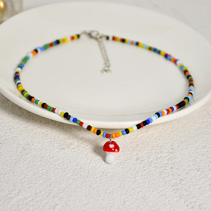 Fashion Geometric Beaded No Inlaid Pendant Necklace