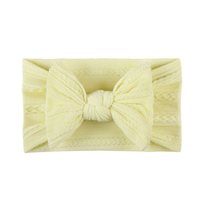 Fashion Solid Color Bow Knot Cloth Hair Band