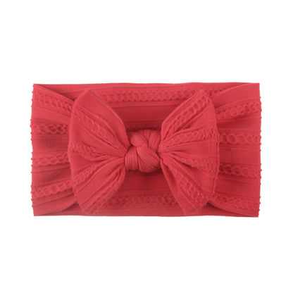 Fashion Solid Color Bow Knot Cloth Hair Band