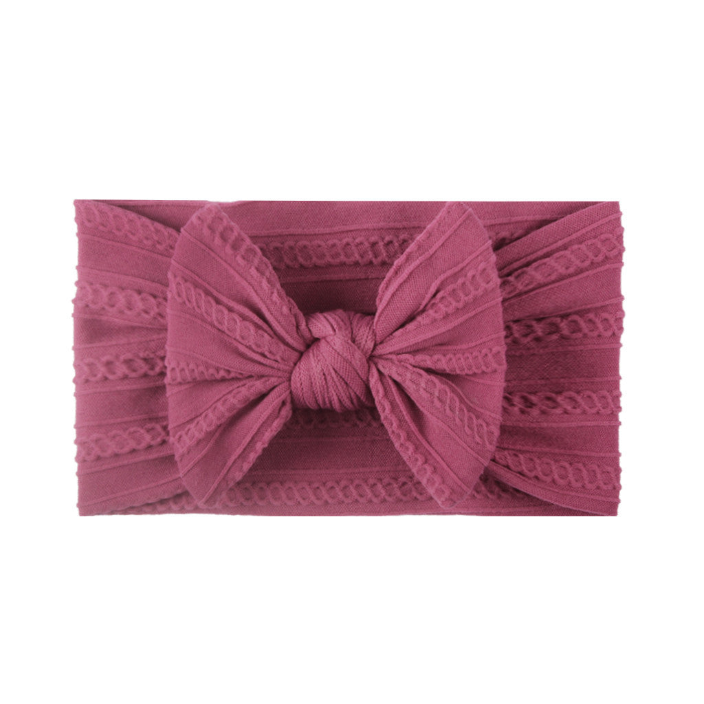 Fashion Solid Color Bow Knot Cloth Hair Band