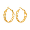 Fashion Geometric Alloy No Inlaid Hoop Earrings