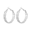 Fashion Geometric Alloy No Inlaid Hoop Earrings