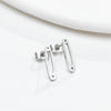 Simple Style Pin Stainless Steel Ear Studs Plating No Inlaid Stainless Steel Earrings