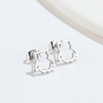 1 Pair Simple Style Animal Titanium Steel Ear Studs