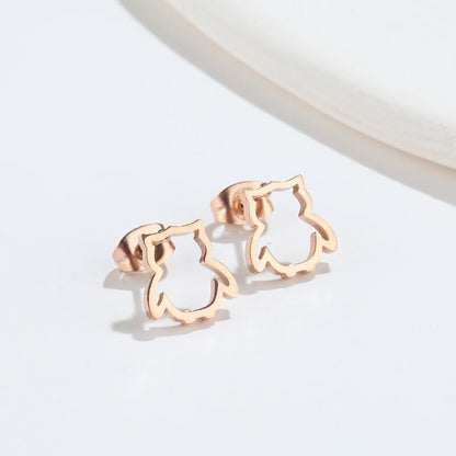 1 Pair Simple Style Animal Titanium Steel Ear Studs