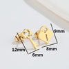 Fashion Key Lock Plating 304 Stainless Steel No Inlaid 18K Gold Plated Ear Studs