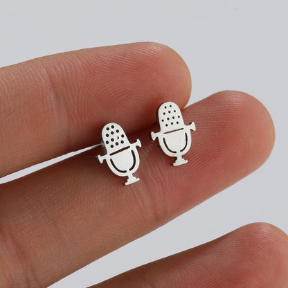 Fashion Geometric Titanium Steel Ear Studs Plating No Inlaid Stainless Steel Earrings