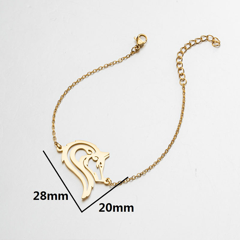 Fashion Animal Stainless Steel Bracelets Plating No Inlaid Stainless Steel Bracelets