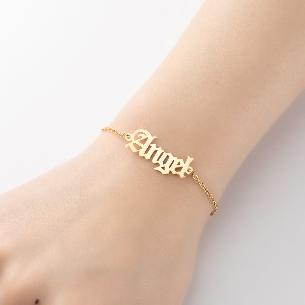 1 Piece Simple Style Letter Stainless Steel Plating Bracelets