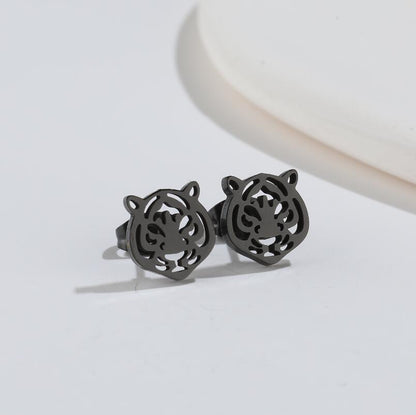 Simple Style Animal Titanium Steel Ear Studs Plating No Inlaid Stainless Steel Earrings