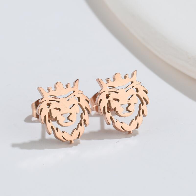 Simple Style Animal Titanium Steel Ear Studs Plating No Inlaid Stainless Steel Earrings