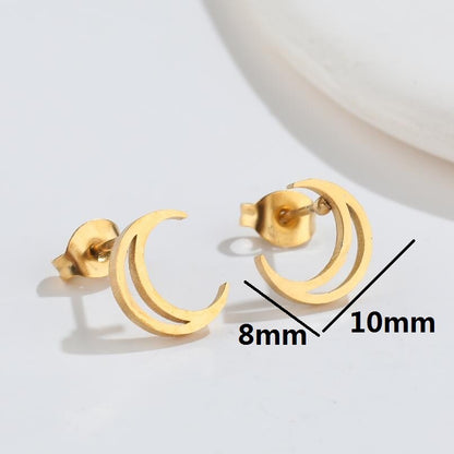 Simple Style Animal Titanium Steel Ear Studs Plating No Inlaid Stainless Steel Earrings