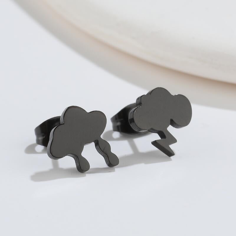 Simple Style Animal Titanium Steel Ear Studs Plating No Inlaid Stainless Steel Earrings