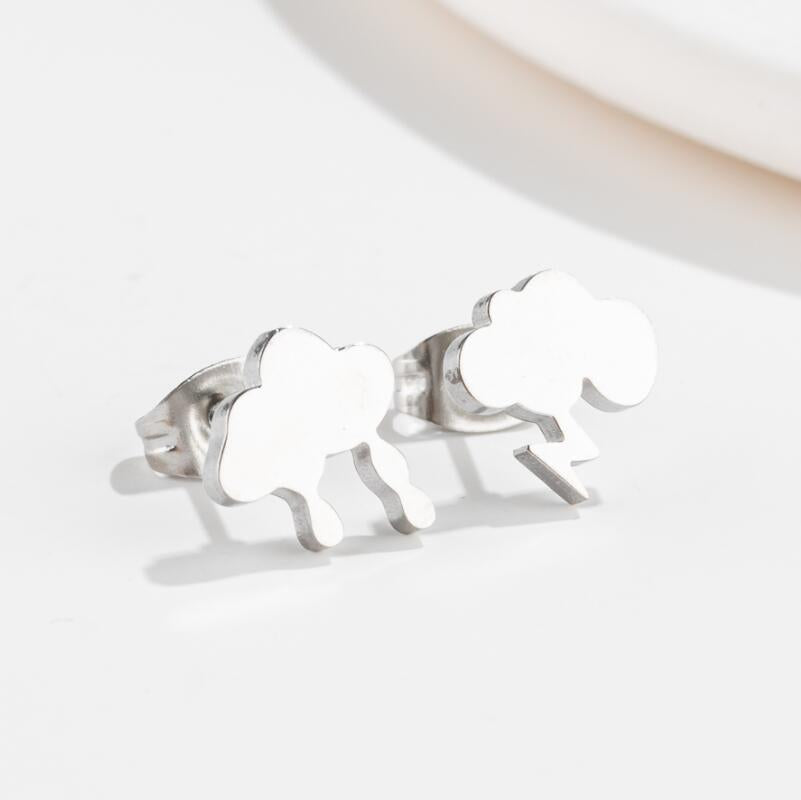 Simple Style Animal Titanium Steel Ear Studs Plating No Inlaid Stainless Steel Earrings