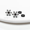 Simple Style Snowflake Stainless Steel Ear Studs Plating No Inlaid Stainless Steel Earrings