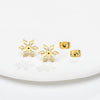 Simple Style Snowflake Stainless Steel Ear Studs Plating No Inlaid Stainless Steel Earrings