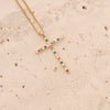 Fashion Cross Copper Necklace Inlaid Zircon Zircon Stainless Steel Necklaces