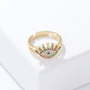 Novelty Eye Copper Open Ring Plating Inlaid Zircon Zircon Copper Rings