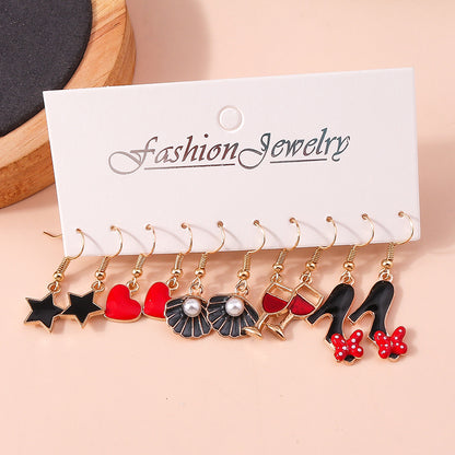 Cute Fruit Flower Alloy Plating Earrings